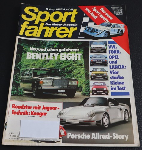 Sportfahrer 1985 audi - sportfahrer, 8/1985