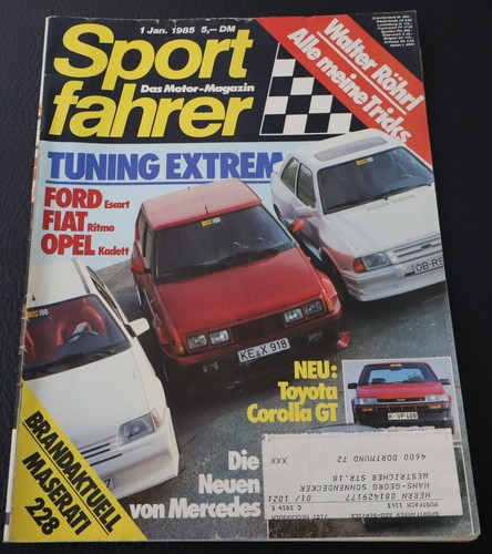 Sportfahrer 1985 mercedes w - 1/1985,